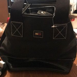 Tommy Hilfiger Tommy Crocodile Satchel. NWT Black